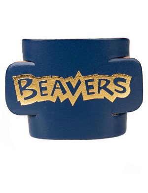 Beavers Leather Woggle - Blue